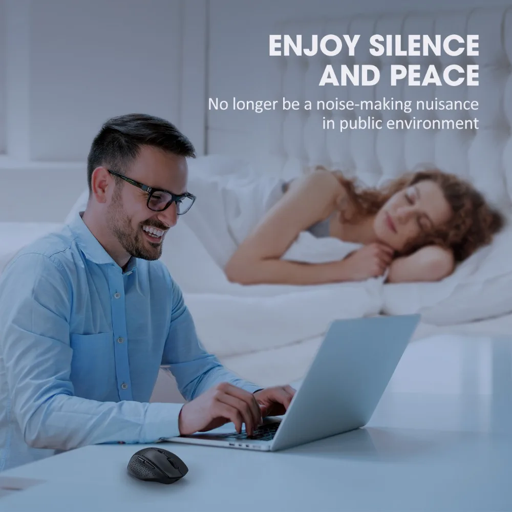 VicTsing PC262 2.4G Wireless Mouse Rechargeable Computer Mouse Adjustable 2400 DPI Silent USB Optical Cordless Mice For Laptop (6)