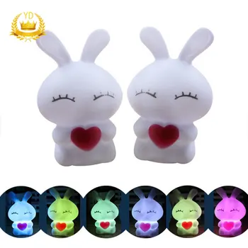 

Rabbit shape Lamp Heart-shaped Balloon Acrylic LED Night Light Decorative Table Lamp Valentine's Day Sweetheart Wife's Gift