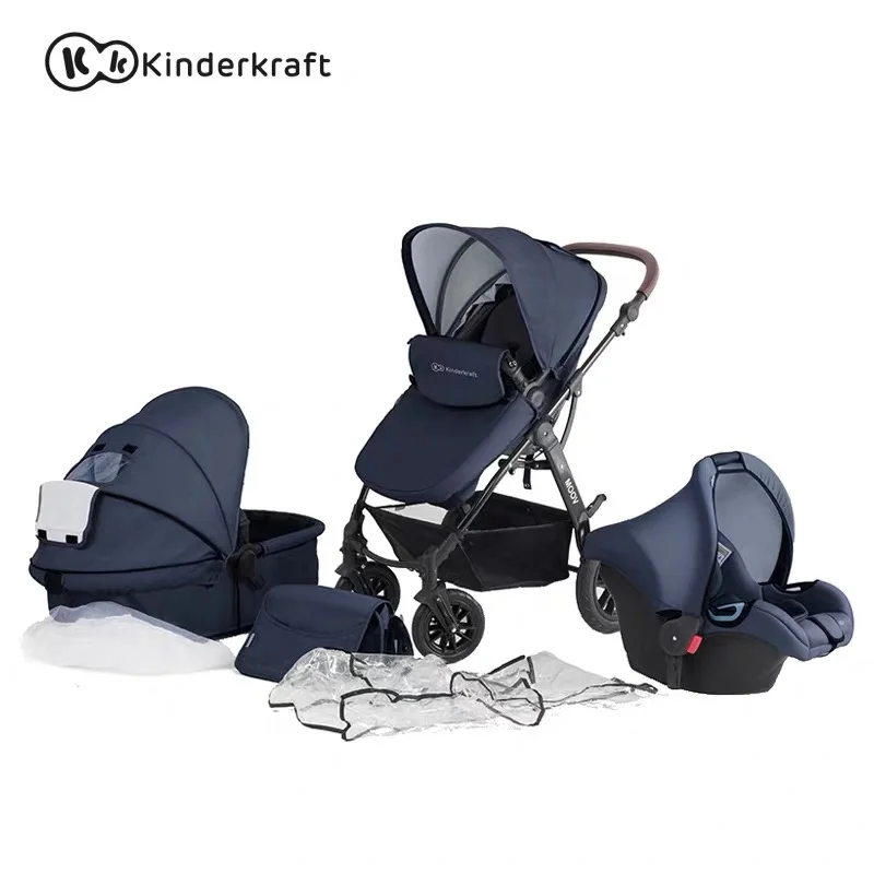 Детская коляска Kinderkraft 3 в 1 с автомобильным сиденьем