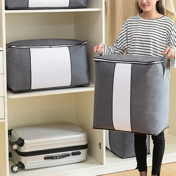 

Clothing Storage Bags Organizers Thick Foldable Organization Bags with Large Clear View Window Carry Handles For Home
