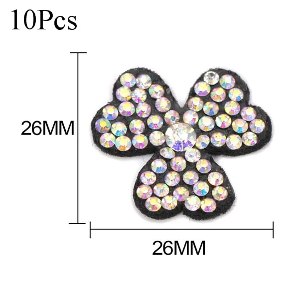 10 шт AB Стразы Аппликации Черный/белый нижний патч блестящий цветок/банты/Бабочка пришить патч с жемчугом/кристалл для одежды - Цвет: 11