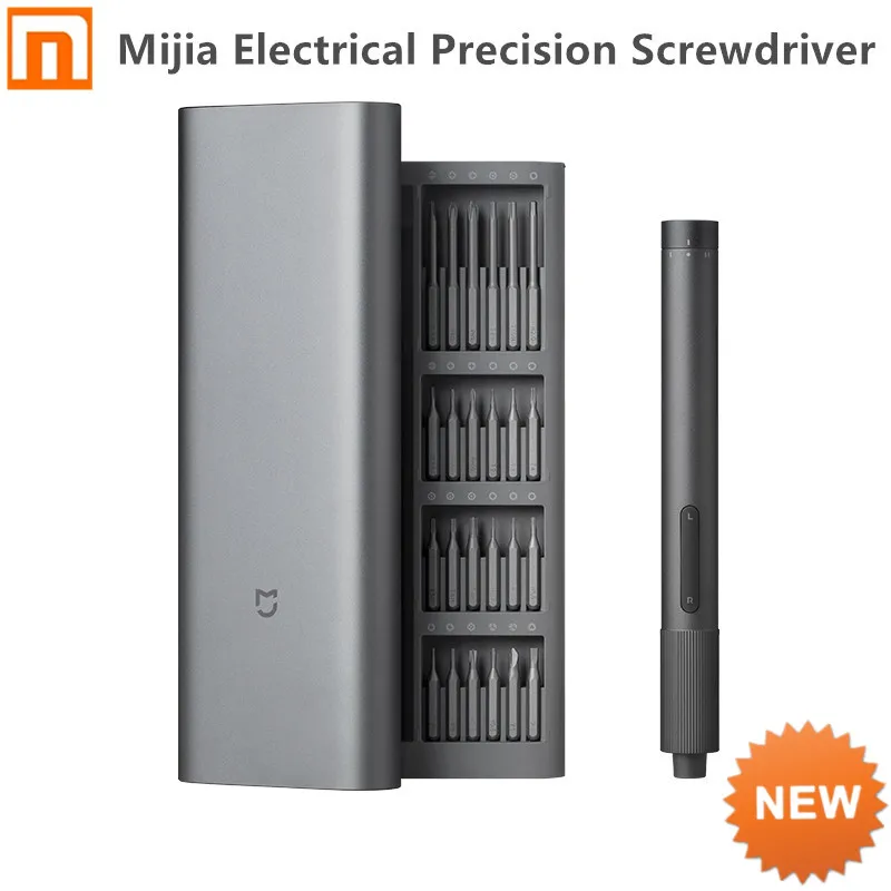 2020 Xiaomi Mijia Electrical Precision Screwdriver Kit 2 Gear Torque 400 Screw 1 Type C Rechargeable Magnetic Aluminum Case Box
