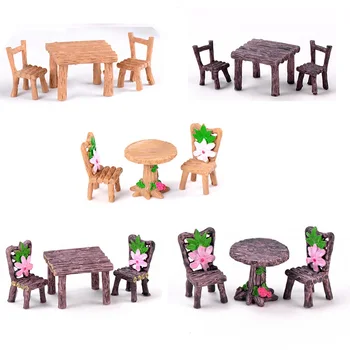 

DIY Simulation Wooden Table Doll Houses Decoration Accessories Miniature Resin Craft Ornaments Toys For Children Gift Casa