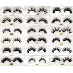 3D Mink Lashes Eyelashes 13-20mm False Dramatic Eyelash Reusable Fluffy Fake Eye Lash For Daily Wear Eyelashes Extension Makeup
