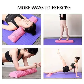 Half Round Yoga Block EVA Foam Roller Balance Pad Yoga Pilates for Muscle Restoration Physical