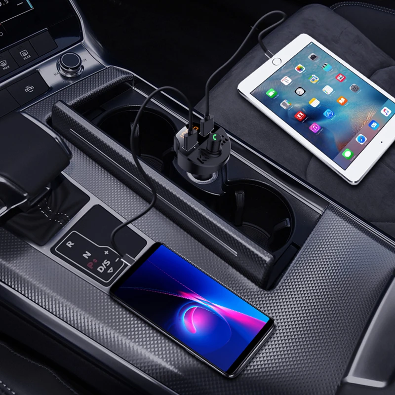Автомобильный комплект, Bluetooth 5,0, fm-передатчик, двойной USB, быстрое зарядное устройство, lcd, беспроводной, Bluetooth, громкая связь, музыка, аудио приемник, авто MP3 плеер