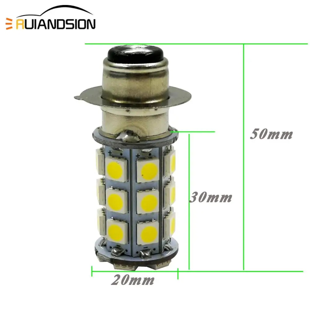 1 шт. 6 в 12 В мотоцикл H6M P15D 7 Вт Скутер ATV LED фара мотоцикла лампа 600LM 4300K 6000K