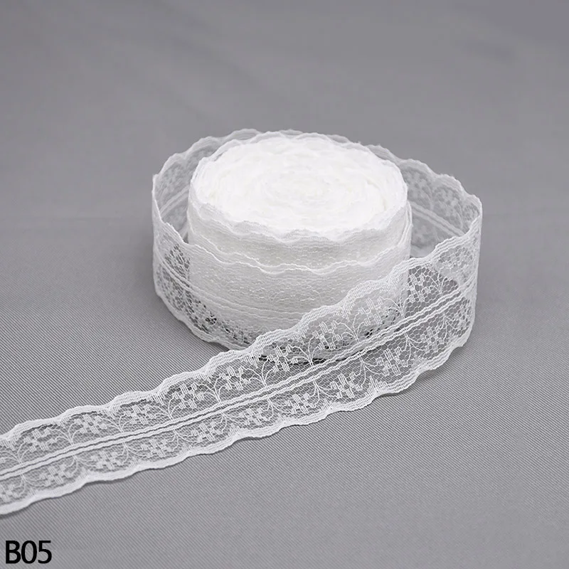 10 ярд белая кружевная лента кружево в рулоне ткань отделка для свадьбы День рождения Декор DIY швейная одежда аксессуары упаковочные материалы для подарков
