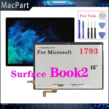 

Original LCD Screen Replacment 15" LCD Display Touch Screen Assembly For 1793 Microsoft Surface Book 2 LP150QD1-SPA1 3240*2160