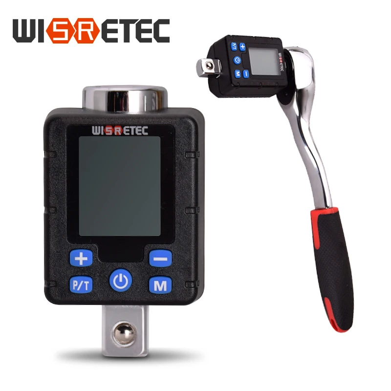 WISRETEC стиль Высокоточный крутящий момент адаптер Электронный Цифровой Динамометрический ключ большой экран дисплей DR 1/4 3/8 1/2