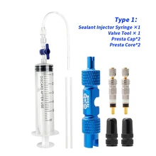  MUQZI Bike Tubeless Tire Sealant Injector Schrader Presta Valve Core Removal Tool MTB Kit For No Tubes Sealant Syringe 