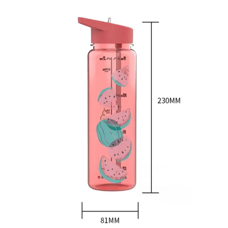 750 мл для путешествий на открытом воздухе пластиковая бутылка для воды летний соломенный спортивный чайник для верховой езды легкий вес, легко носить с собой большой всасывающий сопло