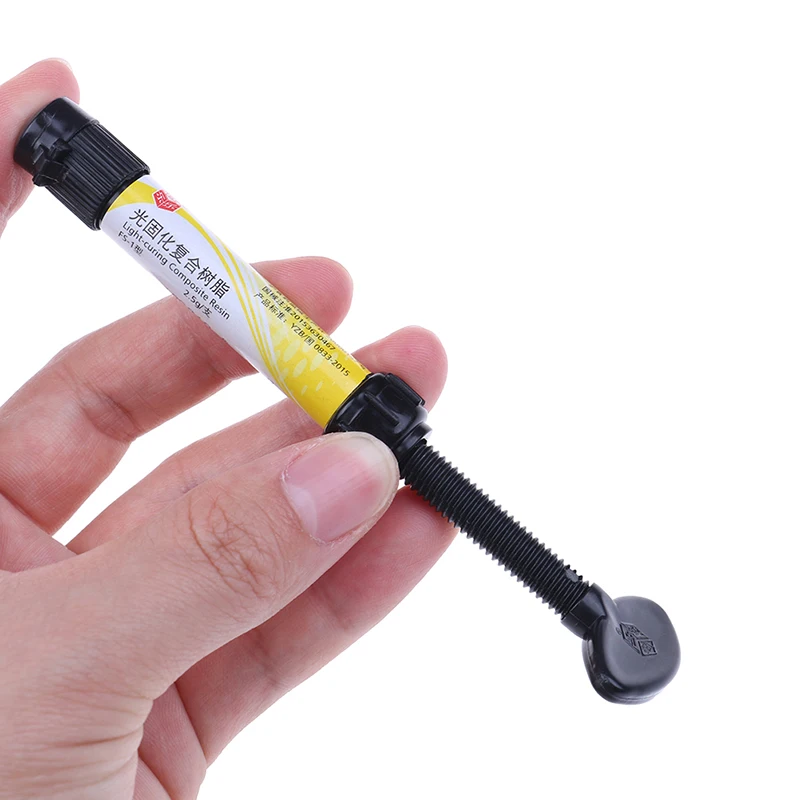 1Pcs Hot Dental Denfil Syringe Universal Composite Light Curing Resin Shade /2PCS Transparent Night Guard Gum Shield Mouth Trays