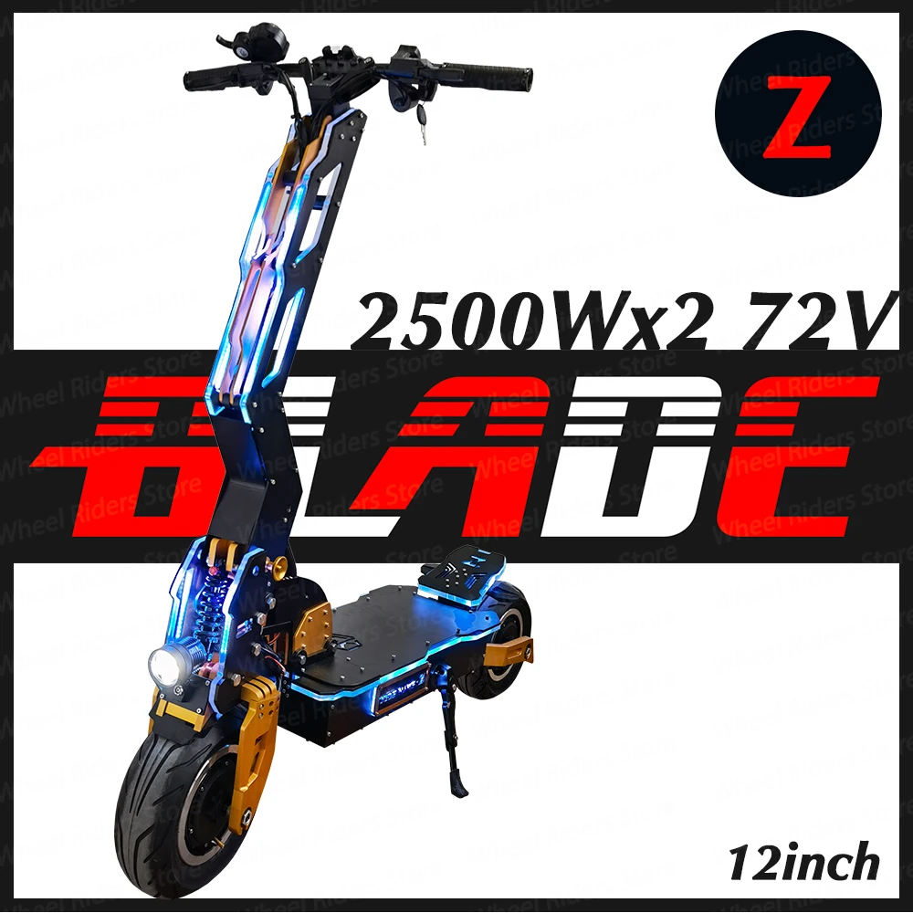 Blade Z Electric Scooter 72v Dual Motor 2*2500w Top Speed 110km/h