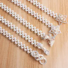 Модный женский пояс с искусственным жемчугом, тонкая простая юбка для дикого платья, декоративный пояс, аксессуары для студенческой талии