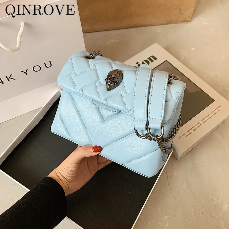 

Women PU Leather Shoulder-bags Purse and Handle Bags Female Small Crossbody-bags Fashion Metal Chains High Quality Flap Bag Lady