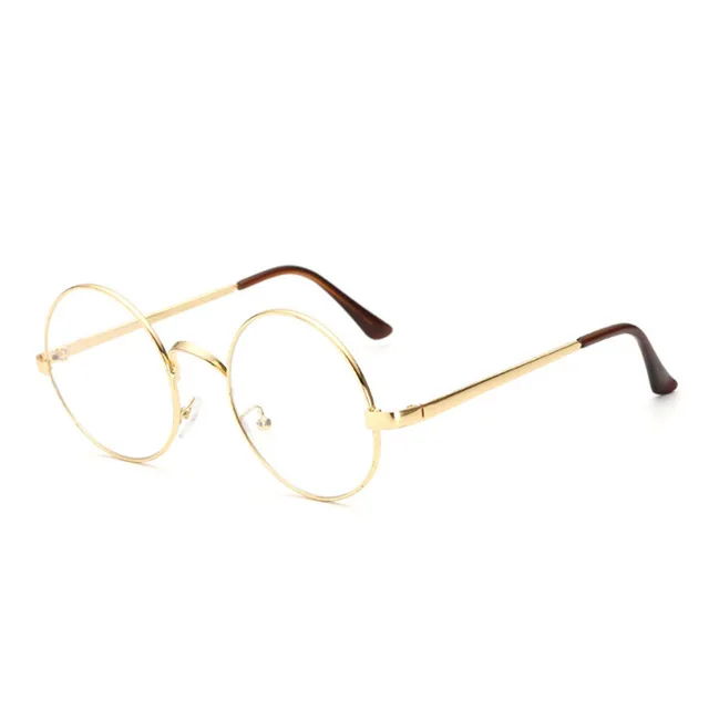 Oulylan винтажные круглые очки, оправа для женщин и мужчин, прозрачные очки, прозрачные оптические оправы для очков - Цвет оправы: gold