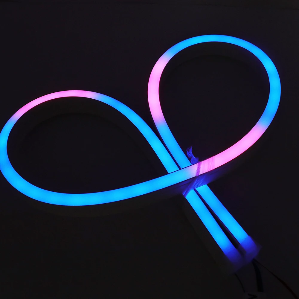 

XUNATA RGB LED Strip Neon Light for Decorations 5V 12V 60LEDs Waterproof Rope string Lamp EU Plug RF 21 keys Controller for RGB