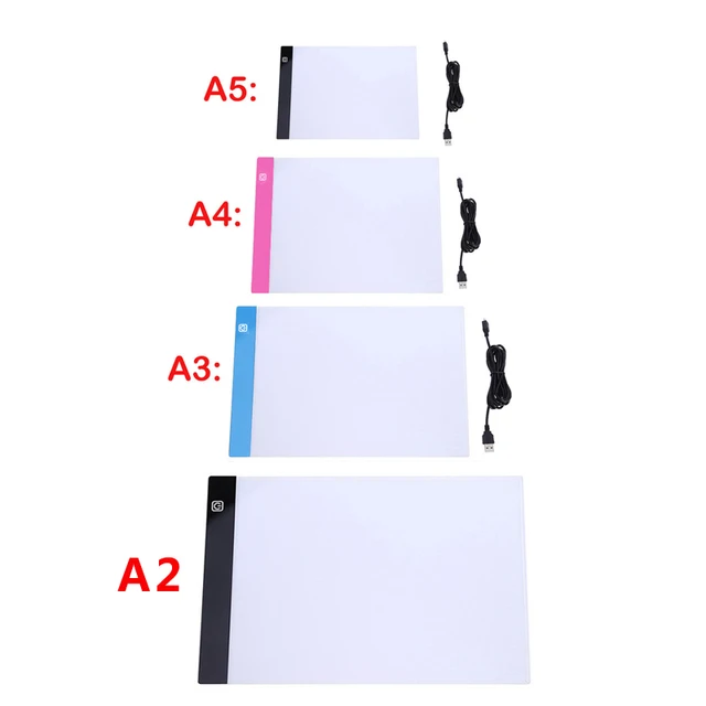 Elice A2 A3 A4 A5 ultra thin LED Drawing Digital Graphics Pad USB LED Light pad drawing tablet Electronic Art Painting
