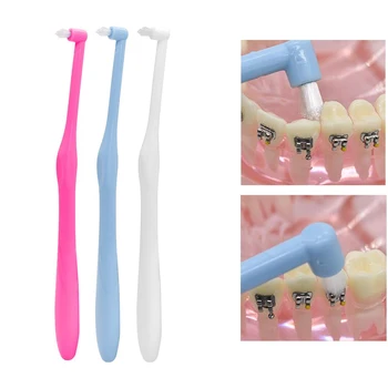 

1Pcs Orthodontic Toothbrush Interdental Tooth Brush Small Head Soft Hair Correction Teeth Braces Dental Floss Oral Tooth Care