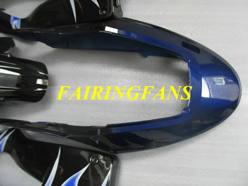 Мотоциклетный вставной обтекатель комплект для HONDA CBR600F4 99 00 CBR600 F4 1999 2000 CBR 600F4 черно-голубые Обтекатели Кузов+ подарки HU12