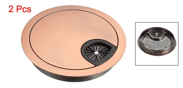 Red Bronze 80mm Uxcell 2 шт. Крышка для кабельного отверстия 50-80 мм цинковый сплав настольная втулка для проводного органайзера яркое серебро/черный/бронза/серебро/красная бронза - Цвет: Red Bronze 80mm