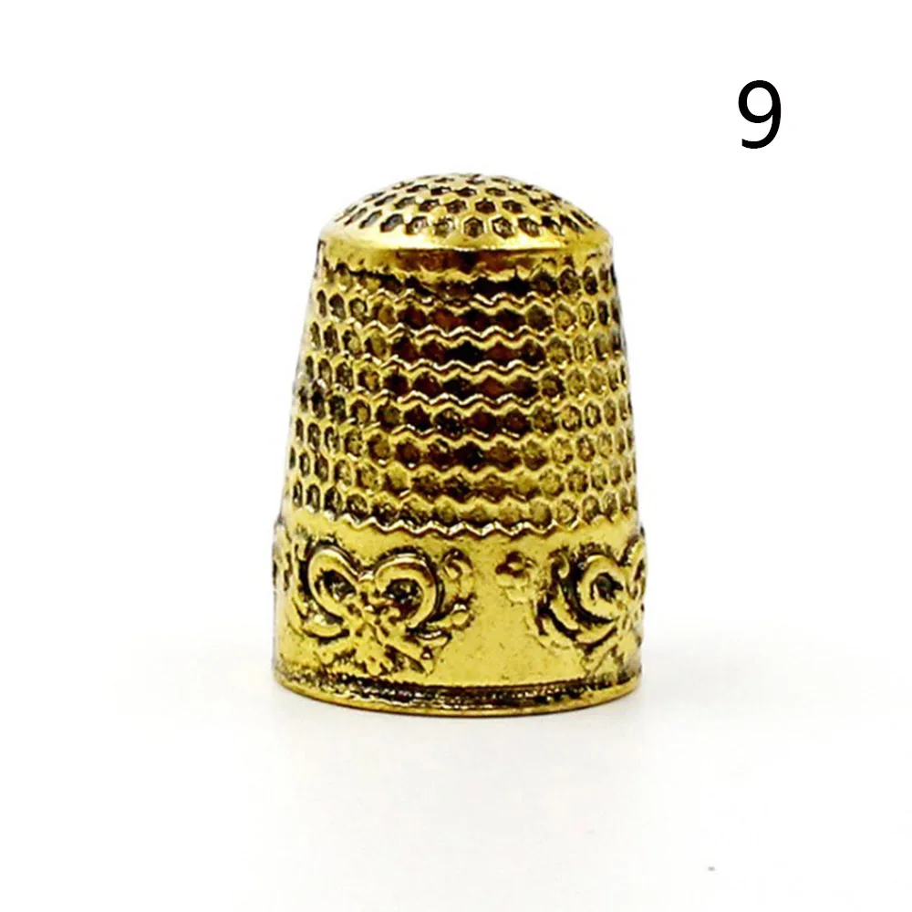 Dedal de costura, 7 unidades de dedal de costura de cobre de metal,  protector de dedo ajustable, anillo de protección de dedal, dedal de  costura