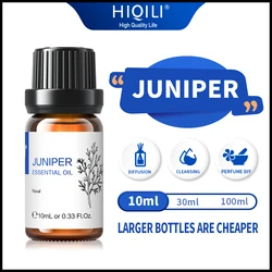 HIQILI 10ML Juniper Essential Oils 100% Pure Natural Plant Aromatherapy Diffuser Oil Lavender, Jasmine, Vanilla, Eucalyptus