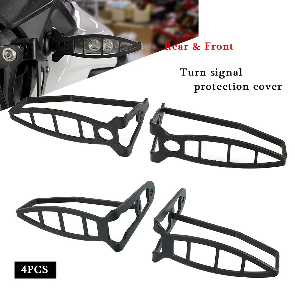 

For BMW R1200GS ADV Adventure 2007-2016 R nine T 2014-2015 F700GS LED Indicator Protection Set Front And Rear Turn Signal Guards