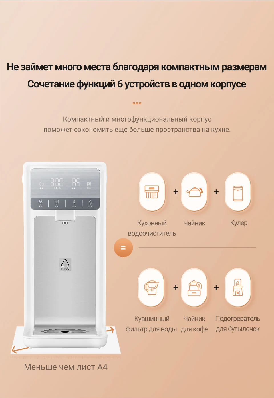 Muellerlife 2.7Литр диспенсер для воды регулируемая температура портативный