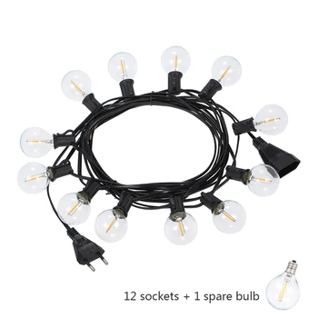 

Tomshine Led Outdoor String Lights Mains Powered Festoon Lights 21ft G40 for Garden Christmas Holiday Wedding Decorations