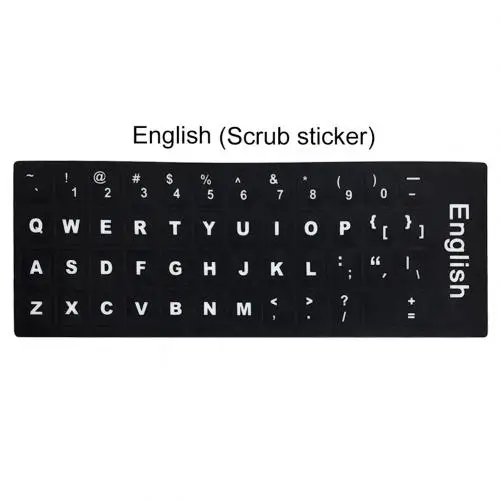Новое поступление русские испанские английские французские буквы ПК ноутбук клавиатура наклейки - Цвет: English