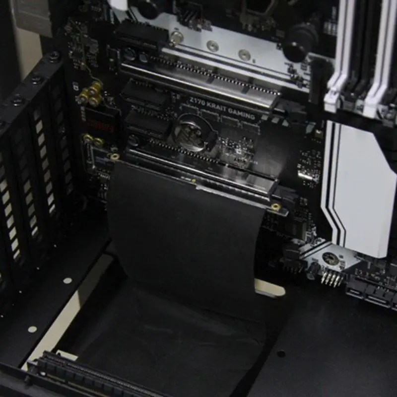 

PCI Express PCIe3.0 16X to 16X Flexible Cable Adapter 90 Degree Angle Riser Card