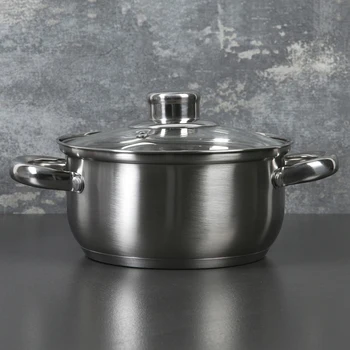 

Pan 1.6 l "Grette", d=16 cm, with glass lid, capsule bottom