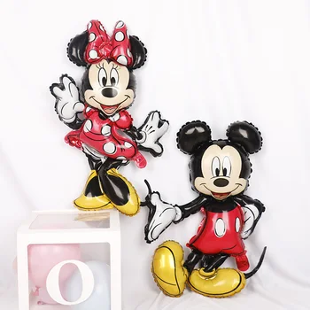 

1pc Giant red Mickey Minnie Mouse Balloon Cartoon Foil baby shower Baloon children Birthday Party Decorations kids air Gifts toy