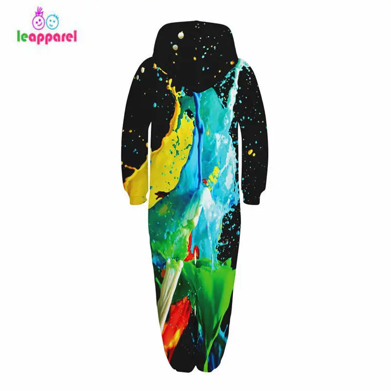LEAPPAREL/детский осенне-зимний комбинезон на молнии с 3D красочным принтом; детская одежда; костюм для девочек