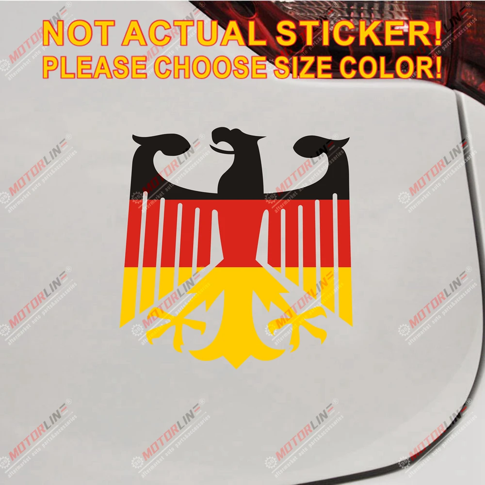 

Coat of Arms of Germany Eagle German Flag Decal Sticker Car Vinyl no bkgrd pick size