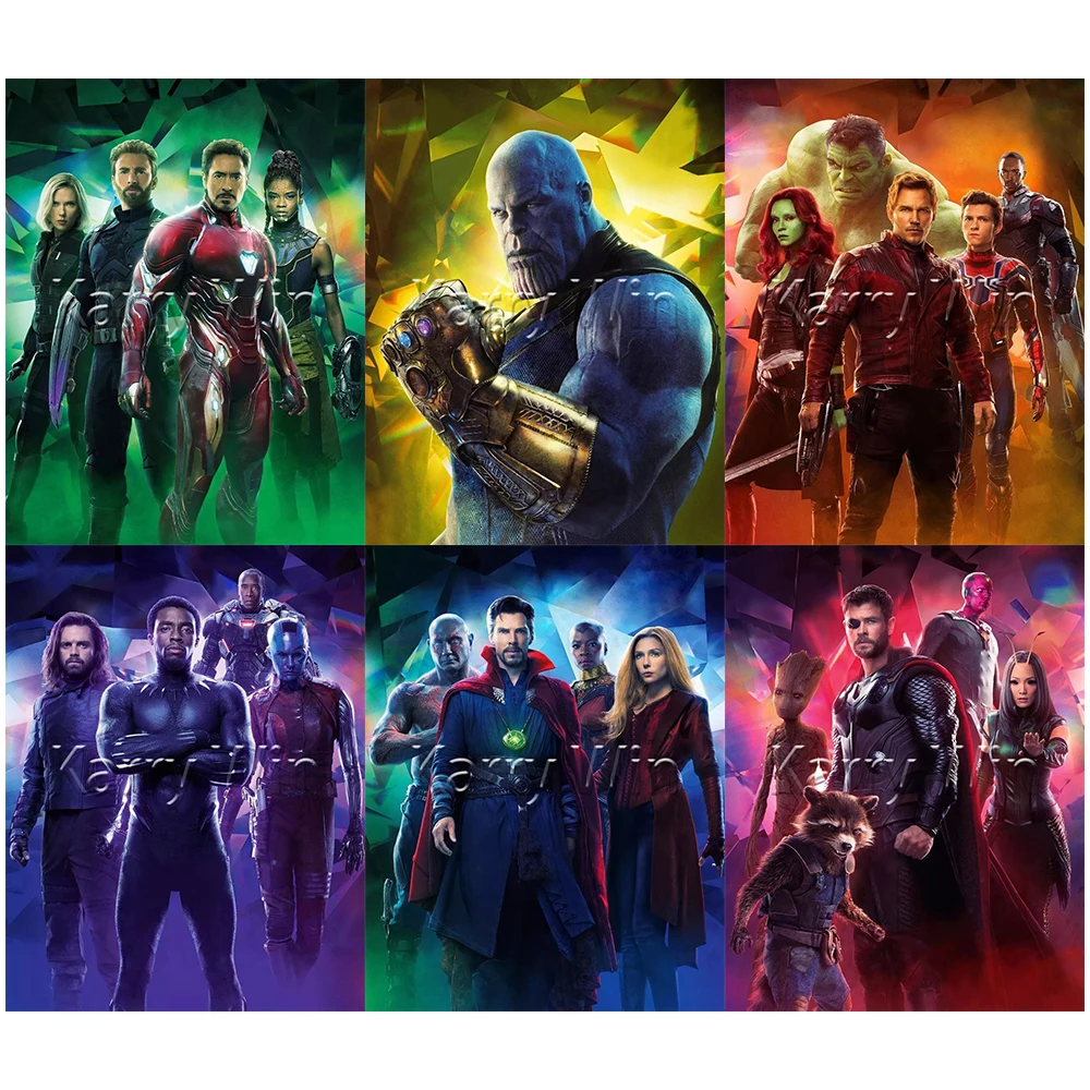Алмазная живопись Marvel Мстители герой мультфильма 5D Набор для творчества и