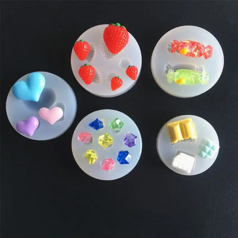 DIY Epoxy Resin Mold Bear Candy Heart Resin Pendant Mold Jewelry Making Tools