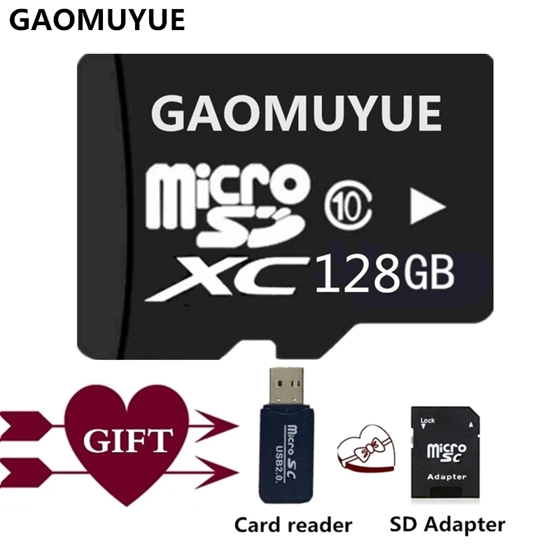 GAOMUYUE4 карта памяти в micro sd карты и TF карты реальная емкость 32 Гб 16 г Класс 10 мини sd карты s в microsd 64g и 128gb Du7