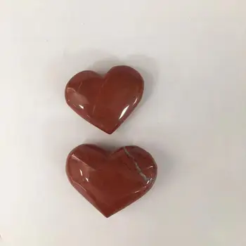 

Z red jasper Crystal Love Heart Shape Stone Healing beads for jewelry making