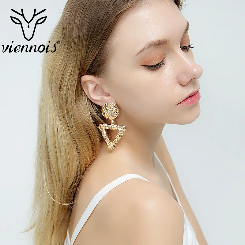 Viennois, украшения, геометрические, треугольные, тяжелый металл, Преувеличенные Висячие серьги для женщин, вечерние ювелирные изделия