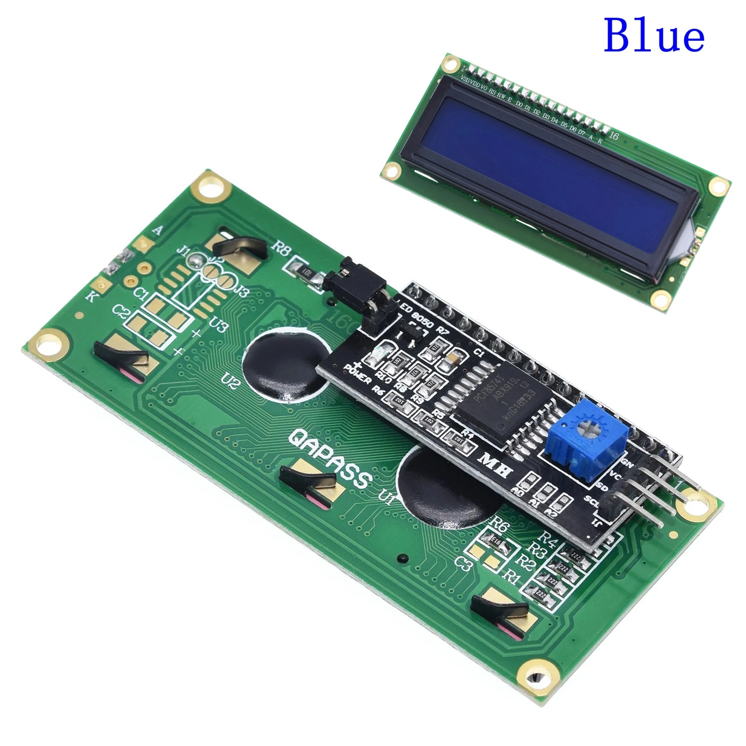 1 шт. ЖК модуль Синий Зеленый экран IIC/I2C 1602 для arduino LCD UNO r3 mega2560 LCD1602|module adapter|module