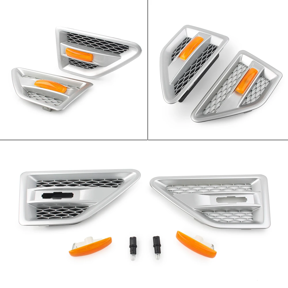 

Car Side Vent Grille Mesh ABS Grill For Land Rover Freelander2 LR2 2008 2009 2010 2011 2012 2013 2014 2015 2016 Silver