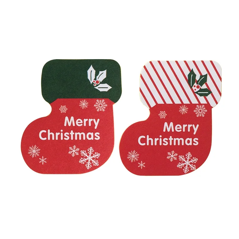 180 шт./лот, веселые рождественские носки, наклейки в форме медали, скрапбукинг, декоративные этикетки, наклейки s, сделай сам, для подарка, для выпечки торта, уплотнительные наклейки
