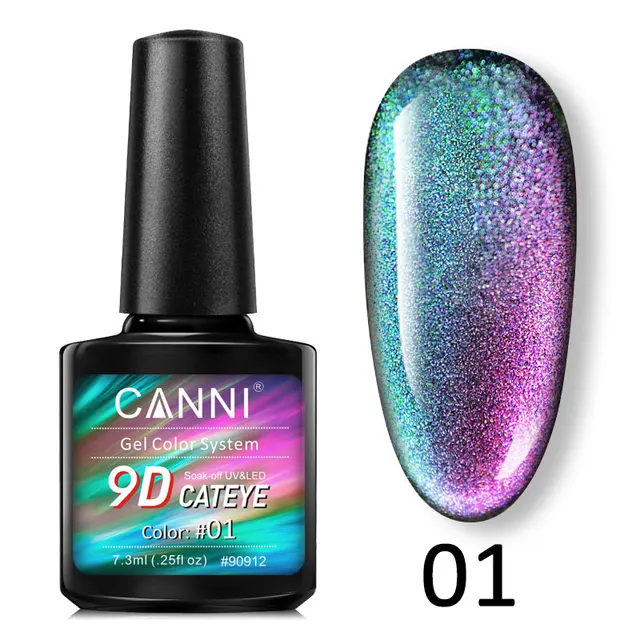 CANNI 7.5ml 9D Galaxy Cat Eye Effect Nail Gel Polish - 01