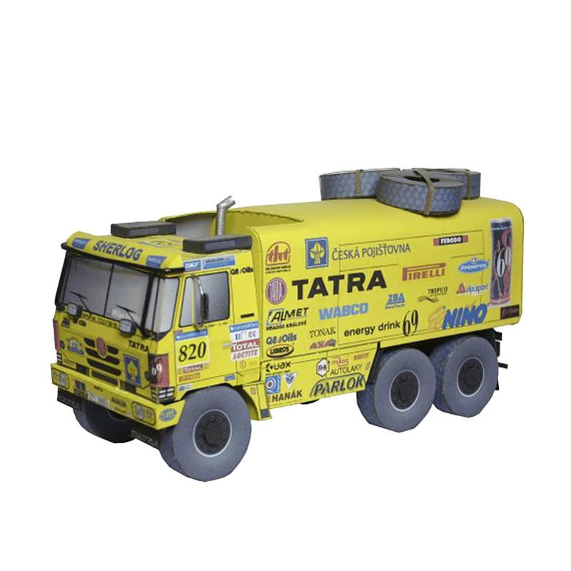 Tatra 815 Vd 13 350 6x6 1 Yellow Truck 1 53 Dakar Rally Folding 3d Paper Model Papercraft Diy Adult Handmade Craft Toys Zx 040 Card Model Building Sets Aliexpress