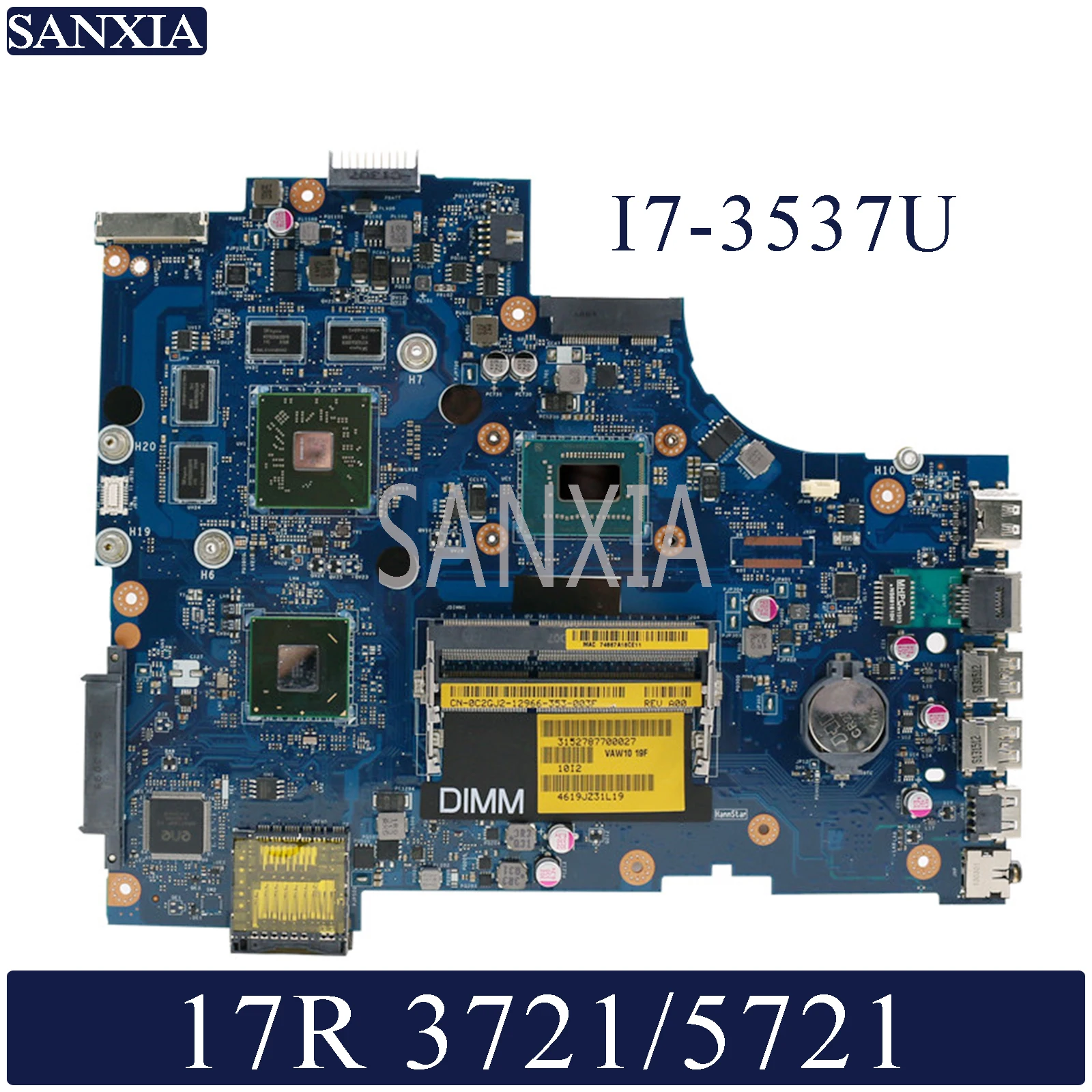 KEFU LA-9102P материнская плата для ноутбука Dell Inspiron 17R-3721 5721 оригинальная материнская плата I7-3537U/3517U AMD-видеокарта