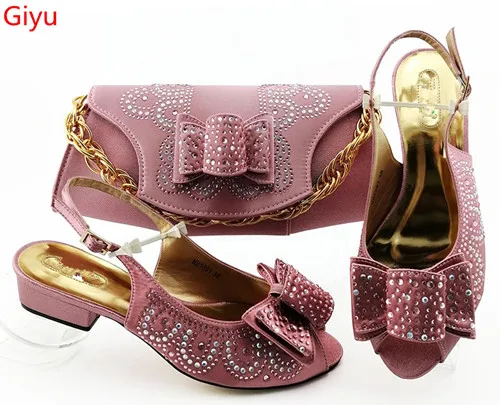 doershow teal Shoes and bag maching set in summer High heel with smart hand bag matching set African Shoes and bag set!SBZ1-8