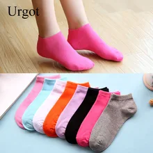 Urgot, 10 пар, женские короткие носки, хлопок, весна-лето, яркие цвета, невидимые носки-башмачки, повседневные хлопковые носки по щиколотку